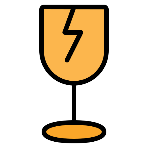 frágil Generic Outline Color icono