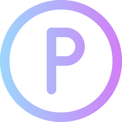 parkeren Super Basic Rounded Gradient icoon