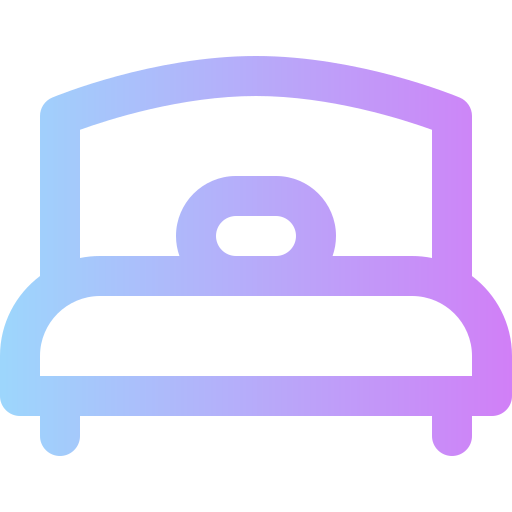 bed Super Basic Rounded Gradient icoon