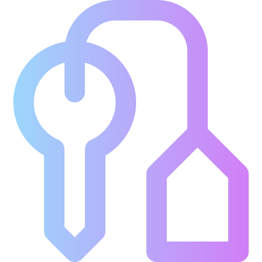 Room key Super Basic Rounded Gradient icon