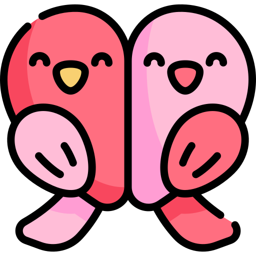 鳥 Kawaii Lineal color icon