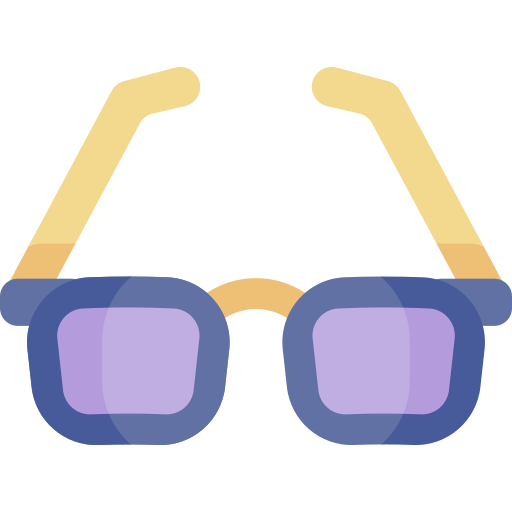okulary słoneczne Kawaii Flat ikona