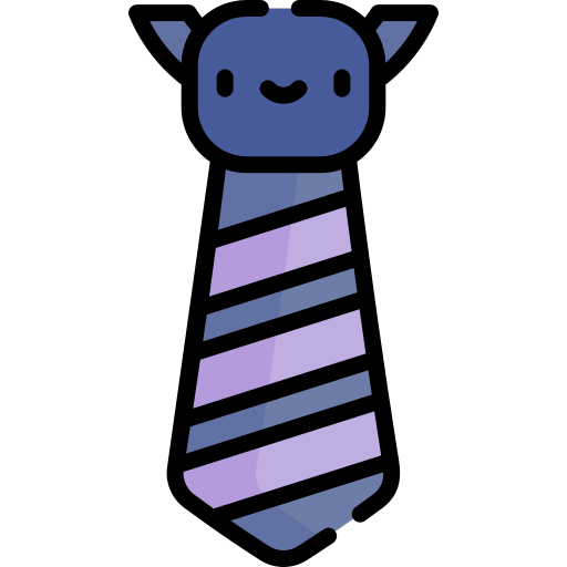 Tie Kawaii Lineal color icon