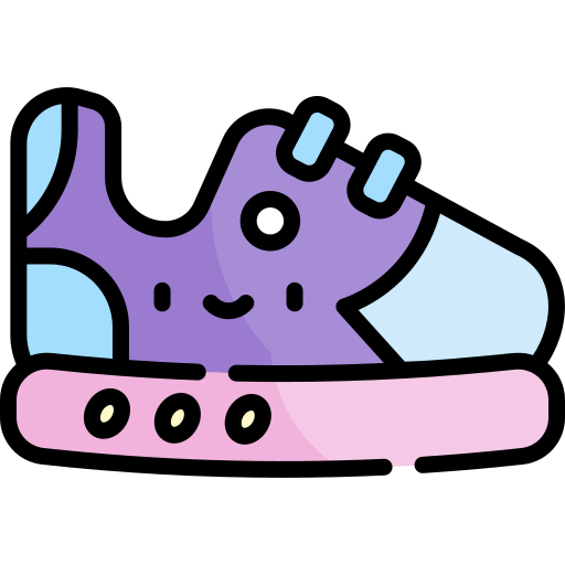 sneakers Kawaii Lineal color icoon