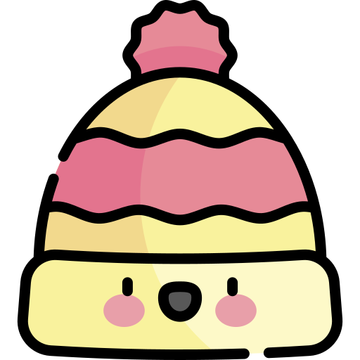 ビーニー帽 Kawaii Lineal color icon
