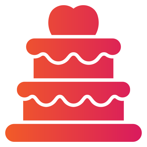gâteau de mariage Generic Flat Gradient Icône