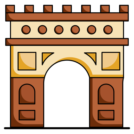 Триумфальная арка Generic Thin Outline Color иконка
