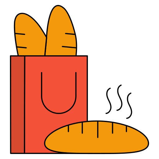 pan de molde Generic Thin Outline Color icono