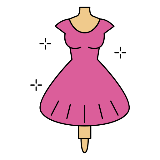 Платье Generic Thin Outline Color иконка