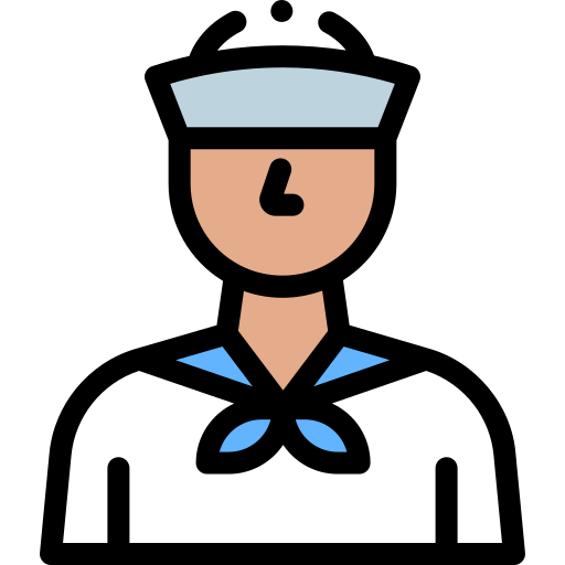 船員 Detailed Rounded Lineal color icon