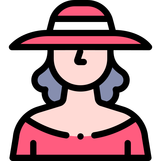 Woman Detailed Rounded Lineal color icon