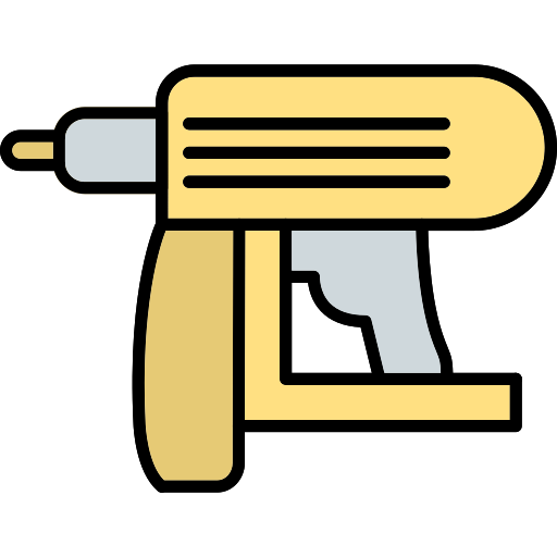 pistola de clavos Generic Outline Color icono