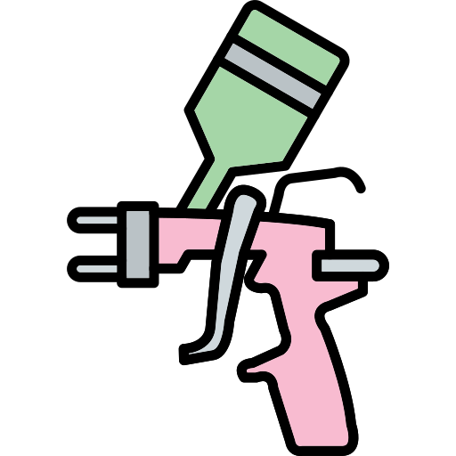 pistola rociadora Generic Outline Color icono