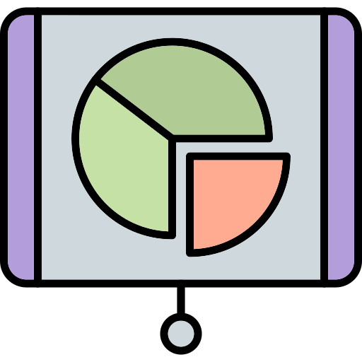 wykres kołowy Generic Outline Color ikona