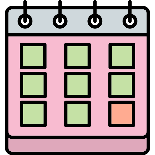calendario Generic Outline Color icono