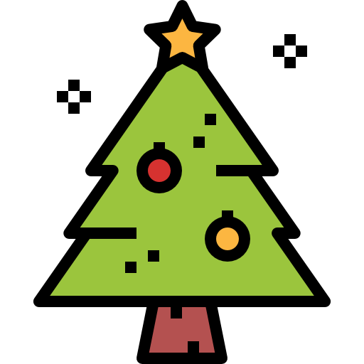 Christmas tree Linector Lineal Color icon