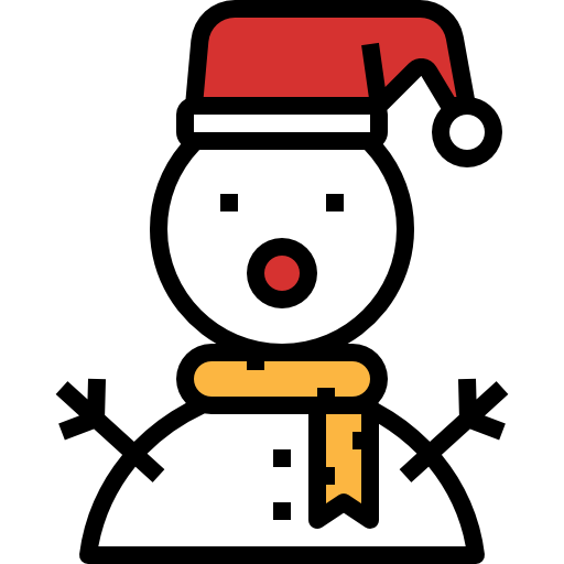 Snowman Linector Lineal Color icon