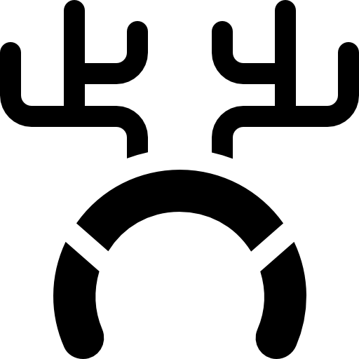 cuernos de reno Basic Rounded Filled icono