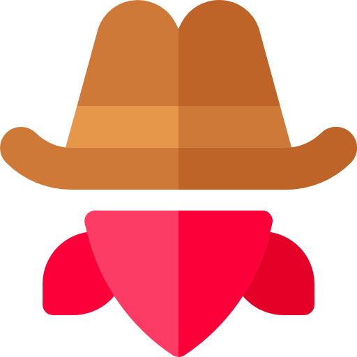 vaquero Basic Rounded Flat icono