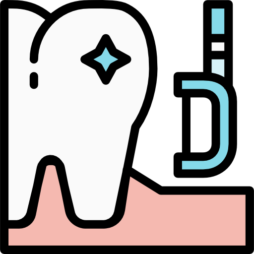 diente Linector Lineal Color icono