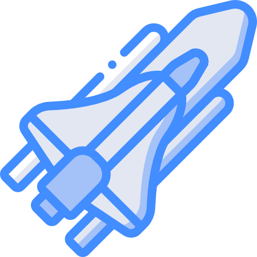 Space shuttle Basic Miscellany Blue icon