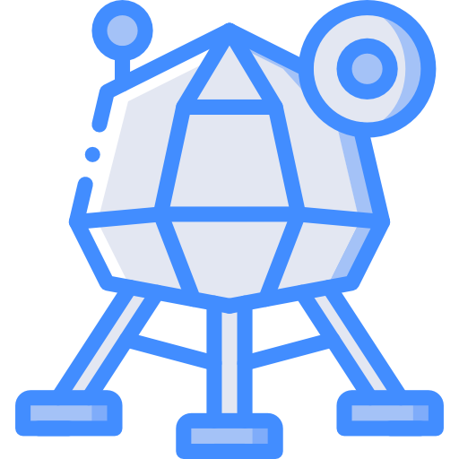 Lunar module Basic Miscellany Blue icon