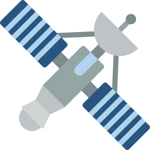 satelita Basic Miscellany Flat ikona