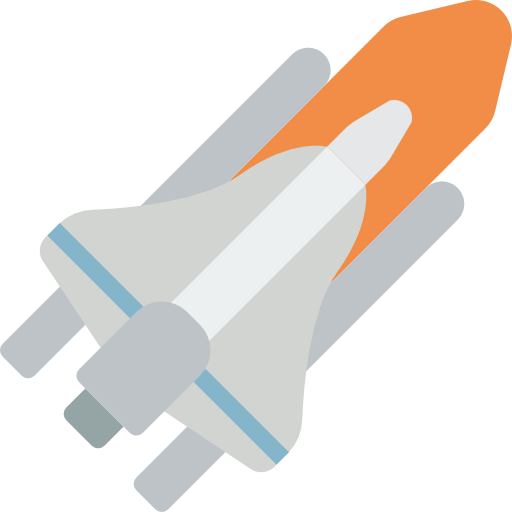 Space shuttle Basic Miscellany Flat icon