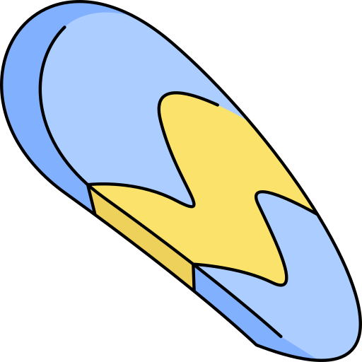 snowboard Generic Thin Outline Color icono