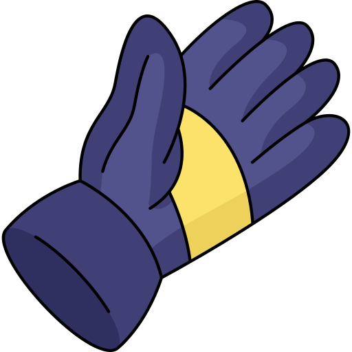 handschoenen Generic Thin Outline Color icoon