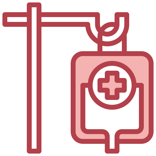 goteo de solución salina intravenosa Surang Red icono