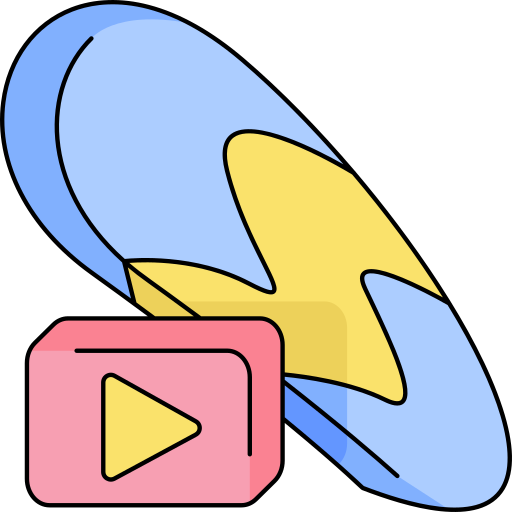 Video Generic Thin Outline Color icon