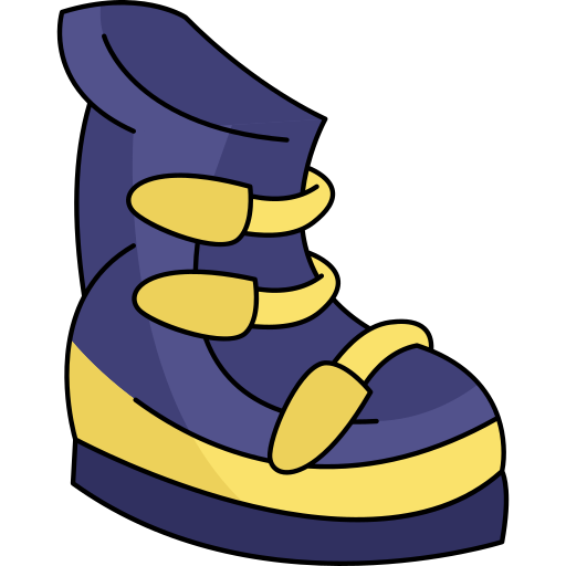 Ski boots Generic Thin Outline Color icon