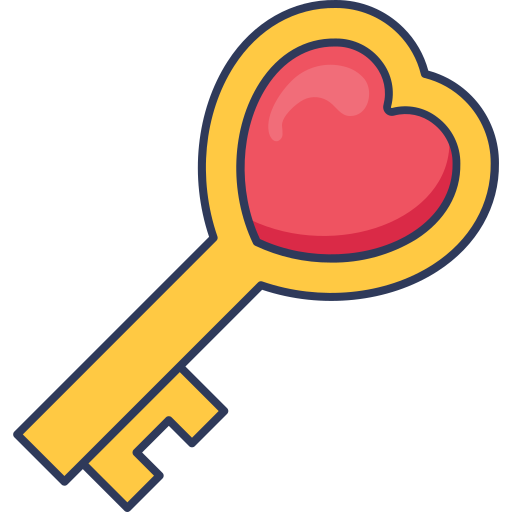 Love key Dinosoft Lineal Color icon