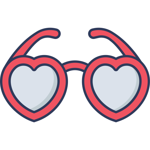 Óculos de coração Dinosoft Lineal Color Ícone