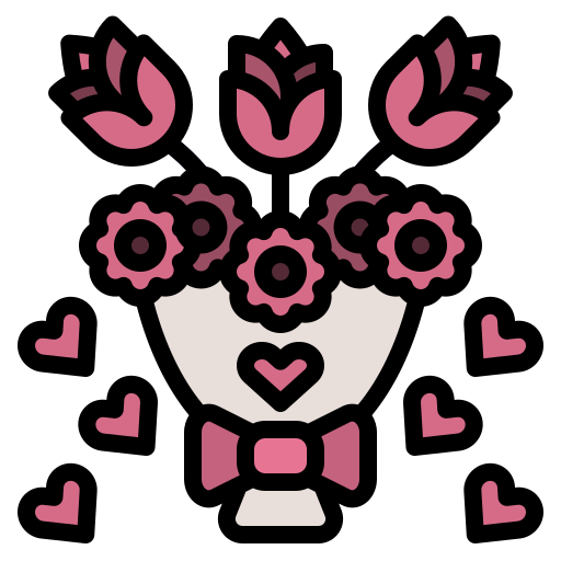 Flower bouquet Generic Outline Color icon