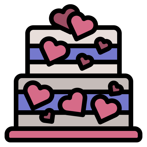 pastel de bodas Generic Outline Color icono