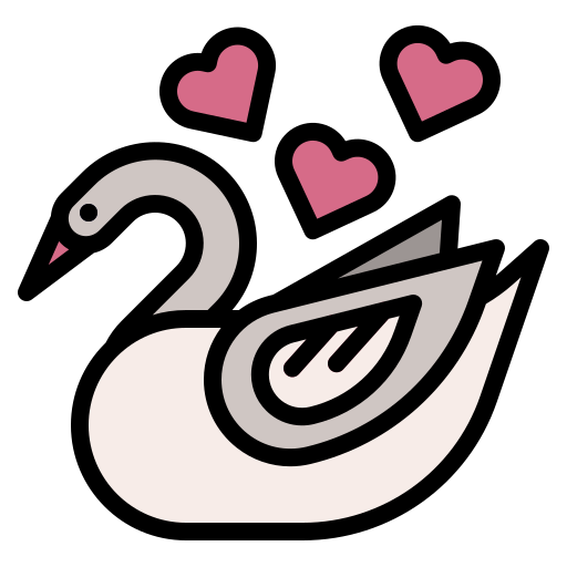 Swan Generic Outline Color icon