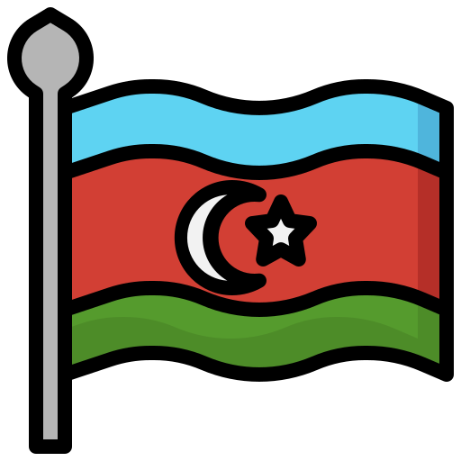 azerbaiyán Surang Lineal Color icono