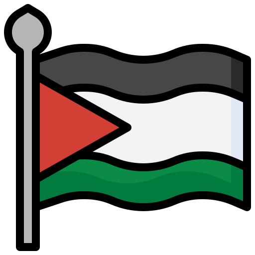 palestina Surang Lineal Color icoon