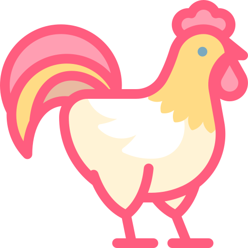 poulet Detailed color Lineal color Icône