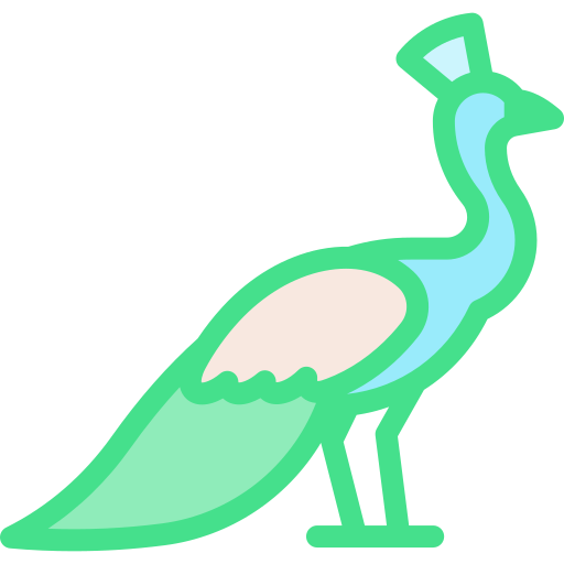 pfau Detailed color Lineal color icon