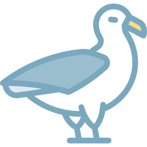 Albatross Detailed color Lineal color icon