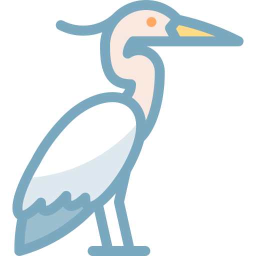Heron Detailed color Lineal color icon