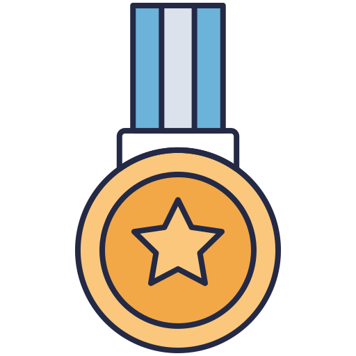 Medal Dinosoft Lineal Color icon