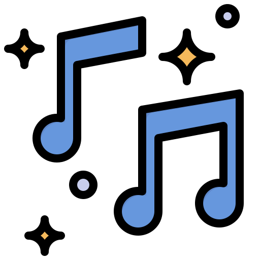 nota musical Surang Lineal Color icono