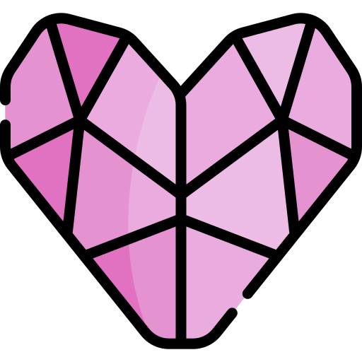 corazón Kawaii Lineal color icono
