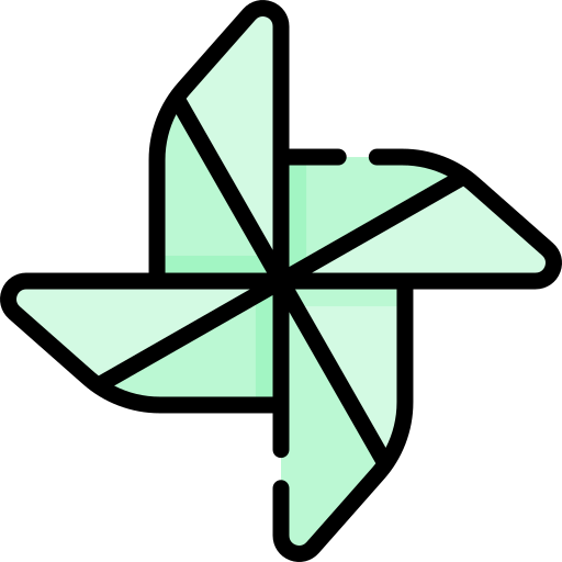 Pinwheel Kawaii Lineal color icon