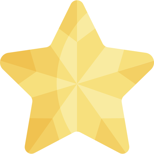 gwiazda Kawaii Flat ikona