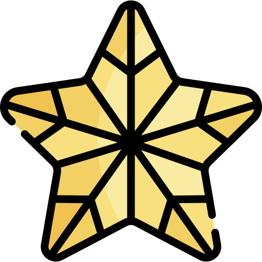 Star Kawaii Lineal color icon